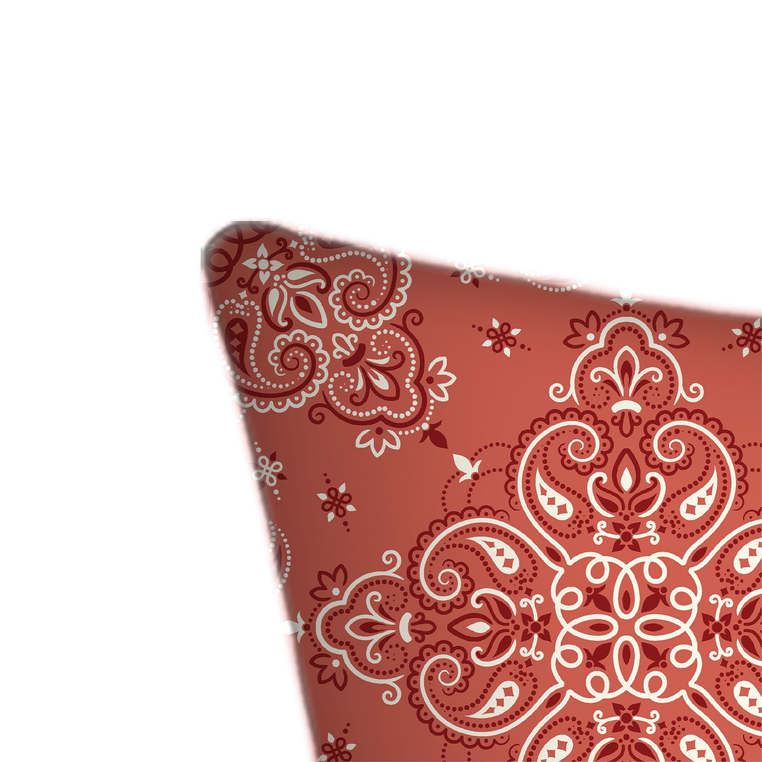 Mainstays 16" x 16" Bandana Decorative Outdoor Throw Pillow, Red