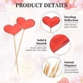 thumbnail image 3 of Uxcell Heart Cupcake Toppers Love Heart Cake Toppers Mini Cupcake Picks, Fit for Wedding Engagement Birthday Party Red, 3 of 7