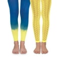 thumbnail image 1 of Jefferies Socks Girls Tights, 2 Pack Dip Dye Stripe Wave Pattern Footless Sizes 2/4 - 10/14, 1 of 2