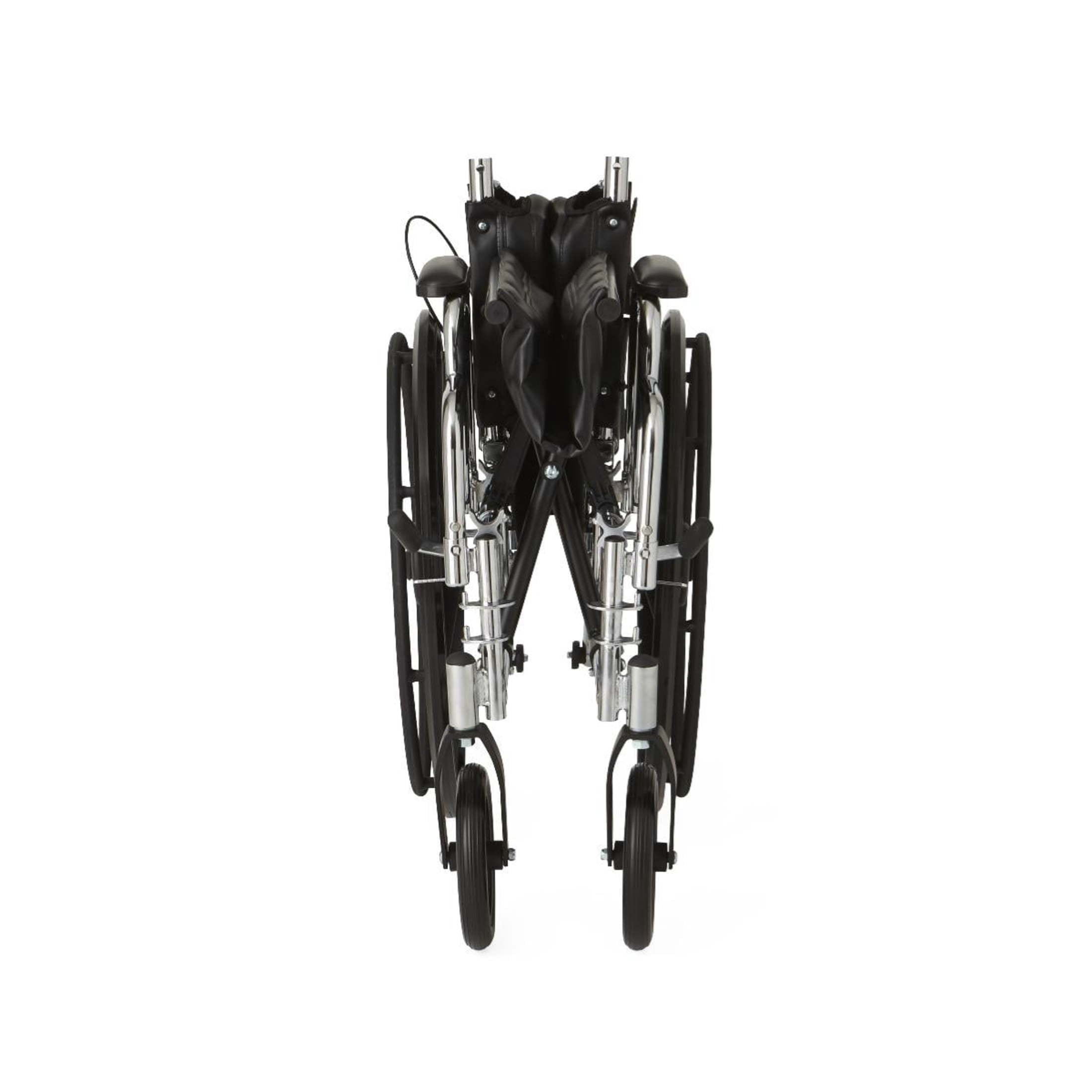 Medline Excel Reclining Wheelchair, 16" Wide Seat, Desk-Length Removable Arms, Elevating Leg Rests