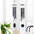 thumbnail image 3 of sunsanly Black Wind Chime with 6 Metal Tubes S-shaped Hook Natural Soothing Melody Garden Patio Outdoor Decoration Hanging Wind Bell Pendant Birthday Gifts, 3 of 8