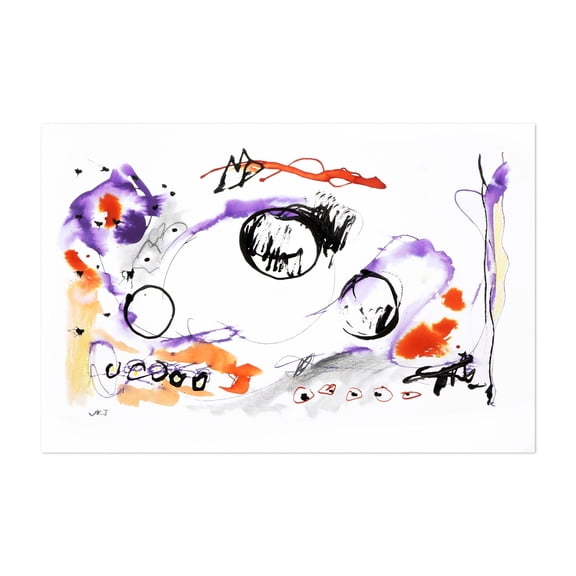 Feminine Wiles Series One #3 - Mixed Media Abstract Modern Art Psychedelic Minimalist Surrealism Geometric Pop Art Unframed Wall Art Print 4 x 6 inches