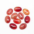 thumbnail image 2 of 50 pc Natural Striped Agate/Banded Agate Cabochons Dyed Oval Red 18x13x5mm, 2 of 2