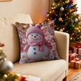 thumbnail image 6 of Luoshdecor Christmas Pillow Cover 18x18 in, Christmas Gift, Pink White Throw Pillow Covers,Christmas Decorations for Home Sofa, Bed, 6 of 6