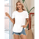 thumbnail image 5 of Camisa de Verano Fruncida con Mangas con Volantes para Mujer, Color , Talla XXL, 5 of 8