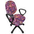thumbnail image 1 of Abstract Office Chair Slipcover, Soft Pastel Pink and Purple Tone Modern Style Marbling Art Inspired Background, Protective Stretch Decorative Fabric Cover, Standard Size, Multicolor, by Ambesonne, 1 of 5