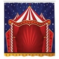 thumbnail image 3 of Ambesonne Circus Shower Curtain, Canvas Circus Tent Art, 69"Wx75"L, Blue Vermilion, 3 of 3