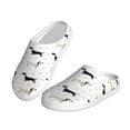 thumbnail image 2 of Daiia Dachshund Dog Print Women’s Fuzzy Slippers Memory Foam Lightweight House Shoes Cozy Loafer Flannel House Shoes-46/47, 2 of 7
