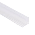 thumbnail image 2 of Uxcell 0.43''x0.31''x118.11'' F-Type  Frameless Glass Door Sweep Bottom Side Seal Strip Plastic Clear 1pcs, 2 of 6