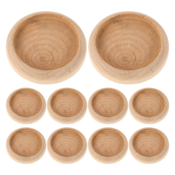 10 posavasos de madera sin terminar, base de madera pequeña, mini bases de artware, práctica base de cojín de aguja para coser bases redondas en miniatura