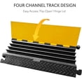 thumbnail image 2 of Pyle Durable Cable Protective Ramp Cover Supports 33000lbs Four Channel Heavy Duty Cord Protection, 2 of 6