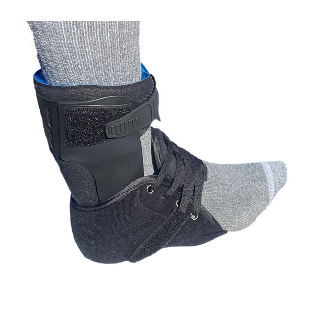 Alpha Medical Ankle and Foot Stabilizing Brace – Orthotic AFO Rigid Stabilizer for Protection & Sprain Support. For Weak Ankles and Use During Sports HCPC L1971/1906(Large ; Left)
