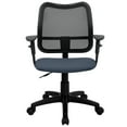thumbnail image 6 of Emma + Oliver Mid-Back Navy Blue Mesh Swivel Task Office Chair with Adjustable Arms, 6 of 6