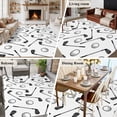 thumbnail image 6 of Golf Balls Washable Living Room Rugs 6'x9', Retro Sports Style Golf Poles Minimalist Modern Low Pile Throw Large Area Rug Non-Slip Sturdy Edge Binding Carpet for Dining Room Kitchen Office, 6 of 9