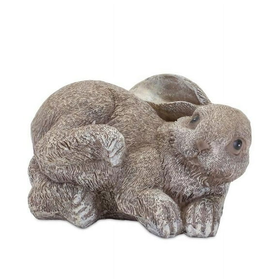 4 in. Grey & Brown Polyresin Rabbit Figurine - Set of 4
