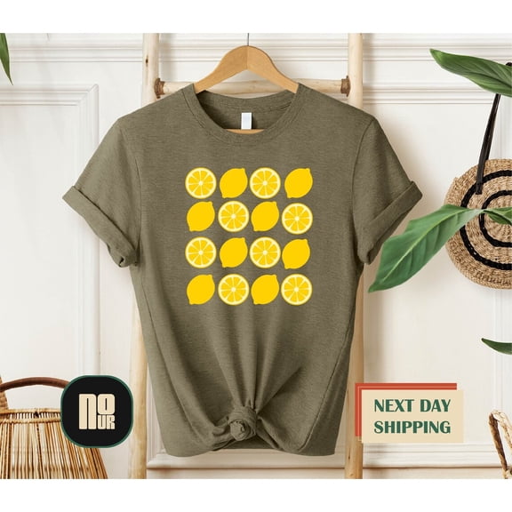 Lemon Shirt, Cute Lemon Shirts, Fruit Shirt, Citrus Fruit Tee, Botanic Lemon T Shirts, Spring Shirt, Garden Shirt, Lemon Slice Shirt TSHIRT All Size S-5XL