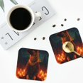thumbnail image 5 of Pofeuu Candle Shepherd Dog Print Leather Coasters Set of 6, Round Cups Mugs Mat Pad for Home Kitchen Heat Resistant Drink Coasters,Square, 5 of 7