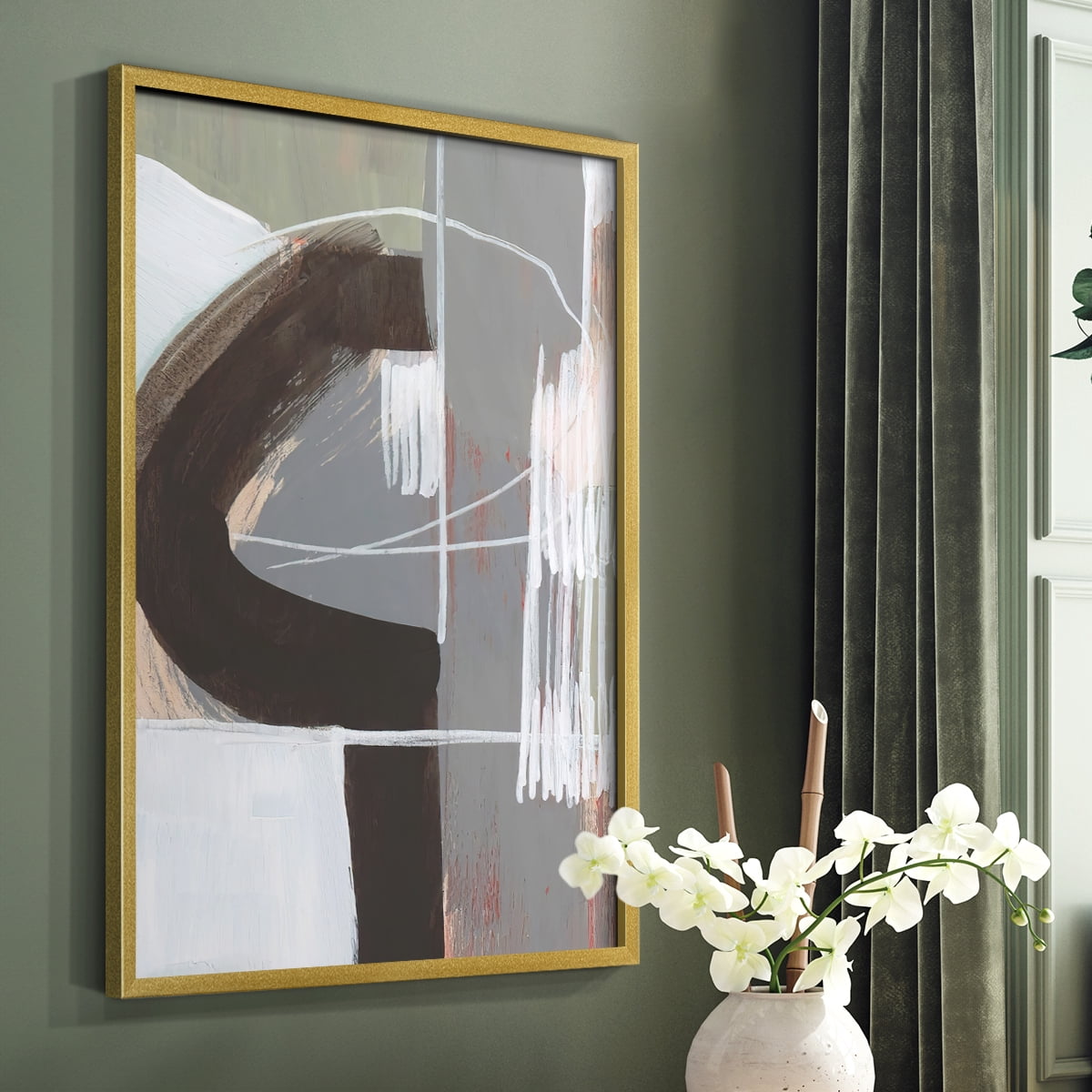 Arching Neutrals IV in Paper Solid Wood 22 x 28 Framed Print