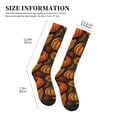 thumbnail image 2 of Lsque Autumn Pumpkin Leaves Pattern Sport Compression Socks for Men & Women 15-20 mmHg Knee High Nurse Pregnant Running Medical and Travel Athletic, 2 of 6