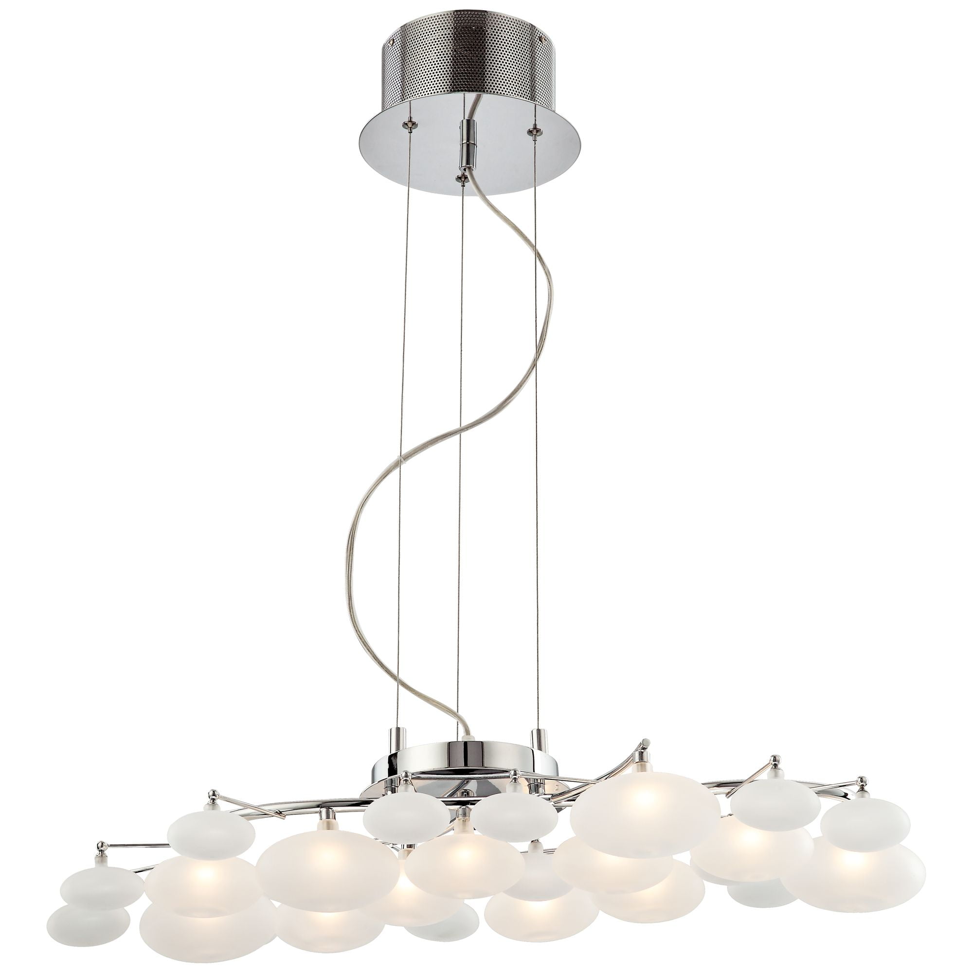 Possini Euro Design Chrome Chandelier 30 Wide Modern Etched
