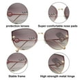 thumbnail image 3 of Las gafas de sol del ojo de gato forman las gafas de sol simples de la personalidad del marco grande, hechas de metal, 3 of 5