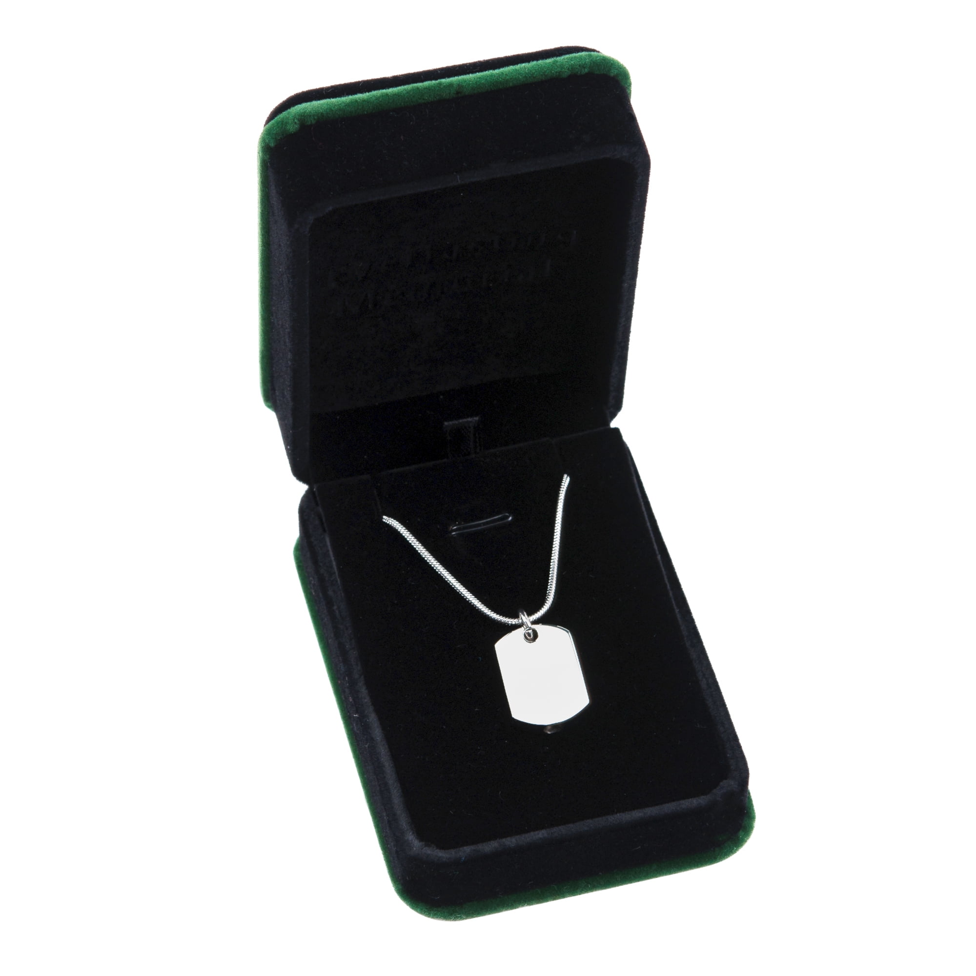 Anavia Personalized Classic Cremation Dog Tag Necklace Vertical Free Engraving Urn Ashes Holder Waterproof Container with Free Funnel Kit Velvet Jewelry Box and Ships Next Day!