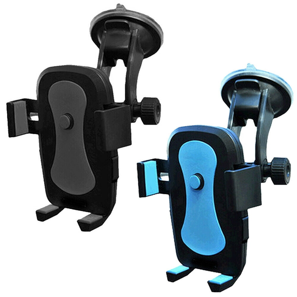 Blue 360° Rotation Car Windshield Mount Holder Bracket Cradle Stand For