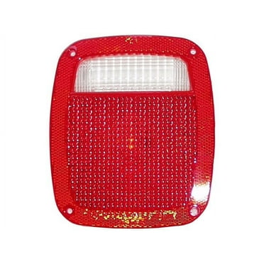 Tail Light Lens - Compatible with 1987 - 1995, 1997 - 2006 Jeep Wrangler 1988 1989 1990 1991 1992 1993 1994 1998 1999 2000 2001 2002 2003 2004 2005