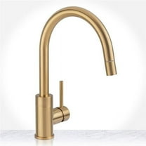 Open Box Miseno MNO003LCG Single Handle Pull Down Kitchen Faucet, Brushed Gold