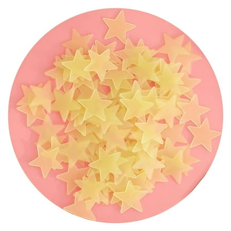Auq Glow In The Dark Stars Glow-In-The-Dark Design Glow In The Dark Stars Absorbs Light Ceiling Decor Yellow