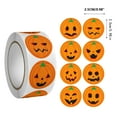 thumbnail image 3 of Harlier 500 PCS Halloween Pumpkin Stickers for Kids, 0.98 Inch Halloween Roll Round Circle Face Stickers, Adorable Sticky Pumpkin Emotion Face Stickers for Halloween Party Decorations, 3 of 6