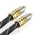 thumbnail image 2 of Premium Gold Plated Toslink Digital Optical Audio Cable (6 Feet) with Metal Connectors and Braided Jacket, 2 of 4