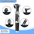 thumbnail image 4 of Otoscopio: alcance del oído con luz, detector de infecciones del oído y kit de verificación de oído de bolsillo con lente de aumento 3X, adecuado para niños, adultos, médicos, mascotas (negro), 4 of 5