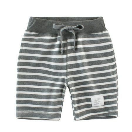 

Toddler Kids Baby Boys Jogger Shorts Summer Cotton Casual Stripes Short Active Pants With Pockets