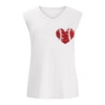 thumbnail image 3 of Birdeem T-Shirt Sans Manches à Col en V Imprimé Mode Décontractée pour Femmes, 3 of 5