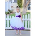 thumbnail image 5 of Ekidsbridal Girl Christening Flower Girl Dress - Ivory Lace Heart Cutout with Petals 185T-A (Size: M-12), 5 of 5