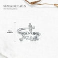 thumbnail image 4 of Diamond Cross Ring Faith Ring for Women 925 Sterling Silver Faith Cross Wrap Rings Lab Grown Diamond Christian Jewelry for Mom Wife, 4 of 6
