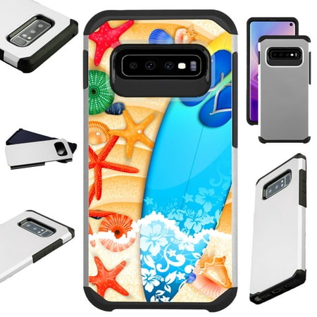 Compatible Samsung Galaxy S10 S 10 5G (2019) Case Hybrid TPU Fusion Phone Cover (Beach
