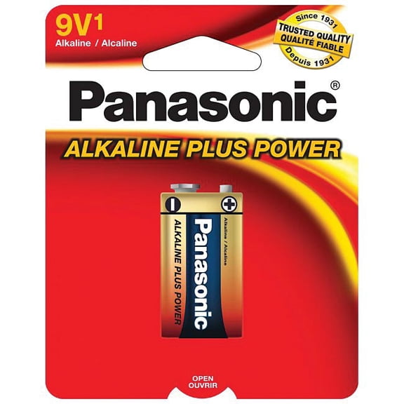 Panasonic Alkaline Plus Power 9V 1-Pack Batteries - Reliable Power for Your Devices