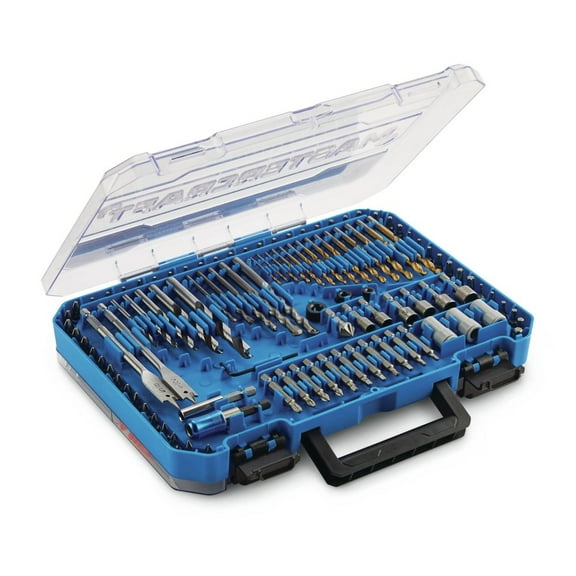 350-Piece Titanium Drill Drive and Fastening Bit Set for Wood/Metal/Plastic/Masonry
