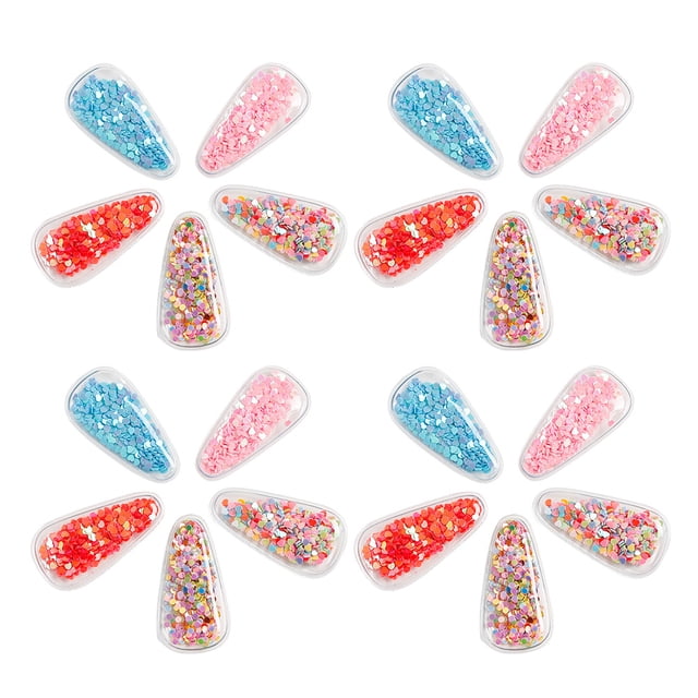 EeaseCA 20 Pcs Pinces à Cheveux Sable Mouvant DIY Style Rafraîchissant Barrette en Forme de Goutte