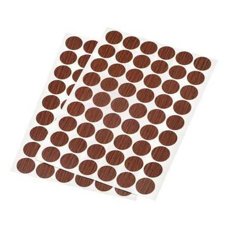 

Uxcell 21mm Dia PVC Self Adhesive Screw Hole Cover Stickers Red Brown 4 Sheet/216pcs