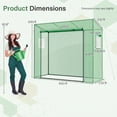 thumbnail image 7 of Kadyn Outdoor Portable Walk-in Greenhouse with PE Cover Heavy-Duty Metal Frame Roll-up Zipper Door, 7 of 7
