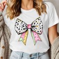 thumbnail image 2 of Camiseta de Cuello Redondo de Manga Corta de la Mujer, Top de Moda para Invierno Y Primavera Impresa de Navidad Casual 3/4, 2 of 7