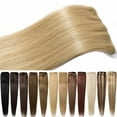 thumbnail image 6 of Benehair 100% Real Remy Human Hair Extensions Clip In 7 Pieces Full Head Invisible Soft Straight Women 8A Blonde Hair, 6 of 9