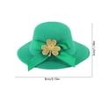 thumbnail image 3 of Uuiauoio 1 Pc St. Patrick's Day Wine Bottle Decors, Mini Green Hat , Green Shamrock Leprechaun Hats Wine Bottle Topper for Irish Party Supplies Decor, 3 of 6
