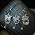 thumbnail image 7 of Butterfly Keychains with Faux Pearl, Car Key Pendant, Purse or Backpack Accessory, 7 of 7