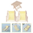 thumbnail image 4 of 2Set Mini Lounge Chair with Striped Design Wood Material for Educational Purposes, 4 of 4