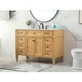 thumbnail image 2 of 48 inch single bathroom vanity in natural wood, 2 of 8