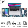 thumbnail image 5 of Long Mouse Pads for Desk,Pioneer Flower Floral Print Pattern Desk Mats on Top Of Desks, Desk Mouse Pad Extra Large with 3mm Non-Slip Base and Stitched Edge for Gaming,Office,Work,Home 31.5"x11.8", 5 of 6